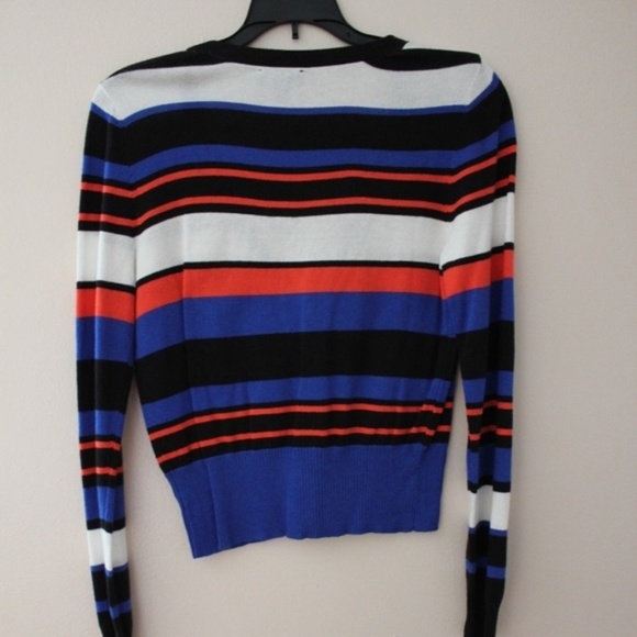 Worthington V Neck Long Sleeve Multi Color Top - Picture 3 of 3